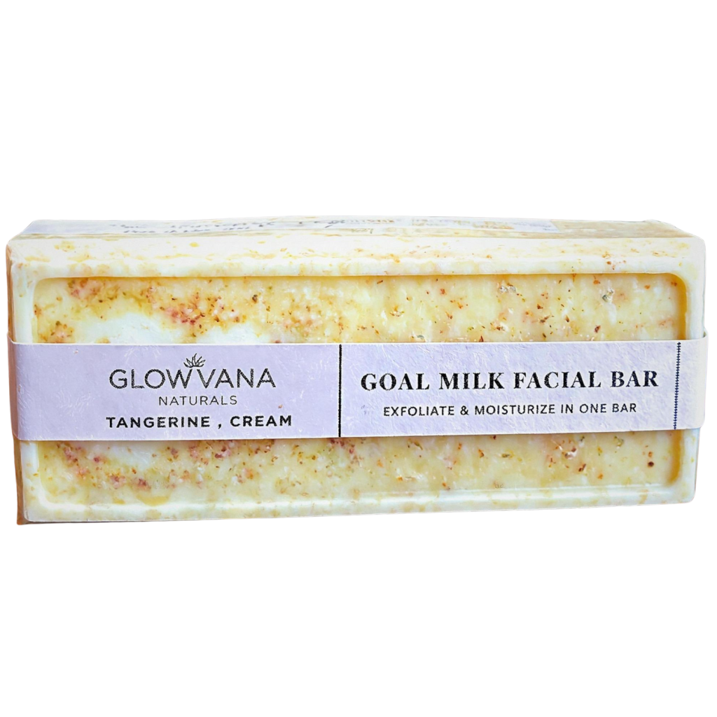 Glowvana Double Bar – Tangerine Scrub & Goat Milk Soap